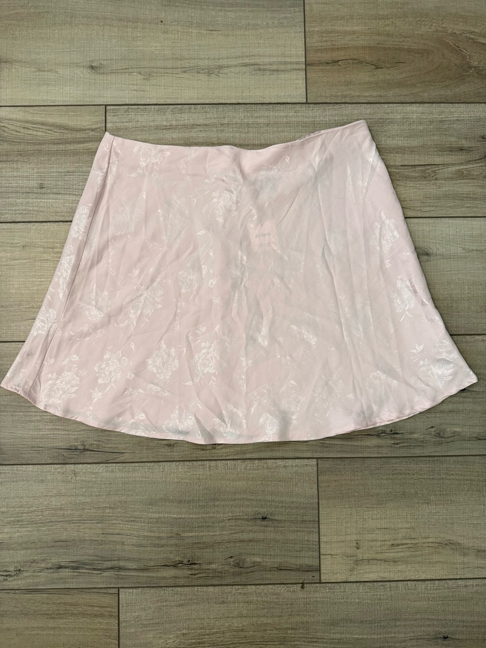 BNWT Cotton On Pink Slip Floral Jacquard Satin Mini Skirt